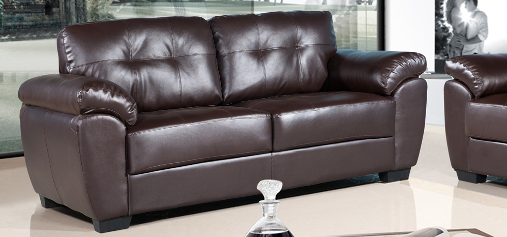 Brisbane 3 2 Seater Brown Leather Sofa World