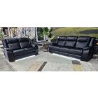 Lisa Black 3 + 2 Sofa Set Electric Recliners With LED Lighting And USB