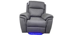 Deny Dark Grey Electric Recliner Armchair With Led Lighting Usb Port
