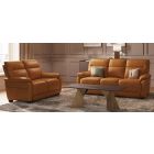 Aran 3 + 2 Tan Static Semi Aniline Leather Sofa Set With USB Also Available In Grey And Cashmere