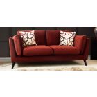Blake 3 + 2 Plush Oxblood Sofa Set With Dark Wooden Cone Legs - Other Colours Available