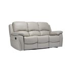 Serena Pearl Grey Reclining 3 + 2 Seater Leather Sofa Set - Also Available In Sky Blue And Black