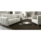 Duke White Leather 3 + 1 Sofa Set With Chrome Legs Newtrend Available In A Range Of Leathers And Colours 10 Yr Frame 10 Yr Pocket Sprung 5 Yr Foam Warranty