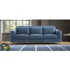 Ethan Blue Suede Electric 3 + 2 Adjustable Sofa Set With Chrome Legs Newtrend Available In A Range Of Leathers And Colours 10 Yr Frame 10 Yr Pocket Sprung 5 Yr Foam Warranty