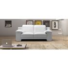 Evergreen White Leather 3 + 2 Sofa Set With Adjustable Headrests And Chrome Legs Newtrend Available In A Range Of Leathers And Colours 10 Yr Frame 10 Yr Pocket Sprung 5 Yr Foam Warranty