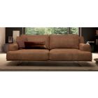 Foster Brown Suede 3 + 2 Sofa Set With Chrome Legs Newtrend Available In A Range Of Leathers And Colours 10 Yr Frame 10 Yr Pocket Sprung 5 Yr Foam Warranty