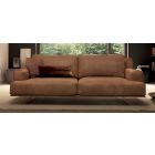 Foster Brown Suede 3 + 2 Sofa Set With Chrome Legs Newtrend Available In A Range Of Leathers And Colours 10 Yr Frame 10 Yr Pocket Sprung 5 Yr Foam Warranty