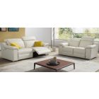 Avana White Leather 3 + 2 Sofa Set Electric Recliner With Chrome Legs Newtrend Available In A Range Of Leathers And Colours 10 Yr Frame 10 Yr Pocket Sprung 5 Yr Foam Warranty