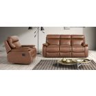 Savannah Brown Semi-Aniline Leather 3 + 1 Electric Recliners Newtrend Available In A Range Of Leathers And Colours 10 Yr Frame 10 Yr Pocket Sprung 5 Yr Foam Warranty