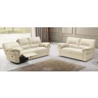Tequila Cream Semi-Aniline Leather 3 + 2 Electric Recliners Newtrend Available In A Range Of Leathers And Colours 10 Yr Frame 10 Yr Pocket Sprung 5 Yr Foam Warranty