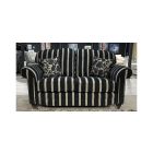 Longbridge Black And Beige Striped Fabric 3 + 2 Sofa Set With Formal Back And Chrome Legs Available In A Selection Of Fabrics