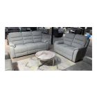 Grey Fabric 3 + 2 Electric Recliner Sofa Set With USB Ports