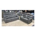 Gizelle Charcoal Grey Fabric 3 + 2 Manual Recliner Sofa Set