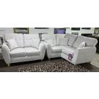Dublin Grey Small LHF Fabric Corner + 2 Seater SofaBed With Wooden Legs - Few Marks (see images) Ex-Display Showroom Model 49598