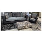 Morgan Fabric 4 Seater Scatter Back + Chair + Footstool With Wooden Legs - Other Combinations And Fabrics Available