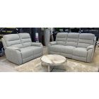 Como Grey Fabric 3 + 2 + 1 Electric Recliners Sofa Set With USB Ports Ex-Display Showroom Model 49636