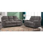 Danielle 3 + 2 Electric Recliners Upholstered In A Tactile Ash Hopsack Fabric With USB Ports - Anteploe Also Available 50381