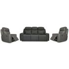 Rocco Dark Grey Fabric 3 + 1 + 1 Electric Recliner Sofa Set 50385