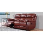 Rivoli Tabac Leather 3 + 2 + 1 Sofa Set Manual Recliners 50396