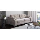 Billbo 3 + 2 Beige Fabric Sofa Set With Chrome Legs Other Combinations And Fabrics Also Available