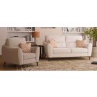 Meller 3 + 2 Beige Fabric Sofa Set With Wooden Legs Other Combinations And Fabrics Available