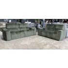 Zenit Olive 32 Electric Recliner Fabric Sofas With Electric Headrests Other Colours And Leather Available