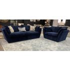 Sally Navy Blue Fabric 4 Seater With Loveseat - Other Colours And Combinations Available