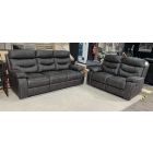 Gabriel 3 + 2 Grey Manual Recliners Endurance Fabric With Contrast Stitching