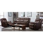 New Hampshire Tan Leathair 3 Seater Static + 2 Manual Recliner Armchairs