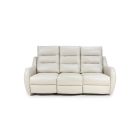 Apollo Chalk Leather 3 + 2 Sofa Set Electric Recliner 