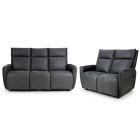 Tuscon 3 + 2 Slate Grey Heated Seat Fabric Sofa Set (Back not heated) With USB And USBC Ports