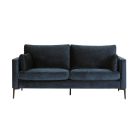Wren 3 + 2 Seater Navy Fabric Sofa Set With Metal Legs