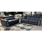 Dubai 3 Electric 2 Static Dark Grey Semi Aniline Chrome Legs Adjustable Headrests Usb Ports
