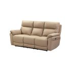 Foster Chalk Leather 3 + 2 Sofa Set Electric Recliner 