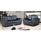 Bristol Black Leather 3 + 2 Sofa Set