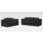 Dylan 3 + 2 Seater Black Jumbo Cord