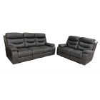 Gabriel 3 + 2 Grey Manual Recliners Endurance Fabric With Contrast Stitching