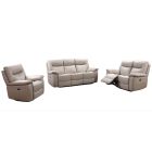 Lucia 3 + 2 + 1 Pearl Grey Electric Recliner Set Also Available In Black And Taupe Grey
