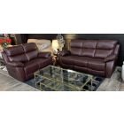 Rivoli Recliner Leather Sofa Set 3 + 2 Seater Wine