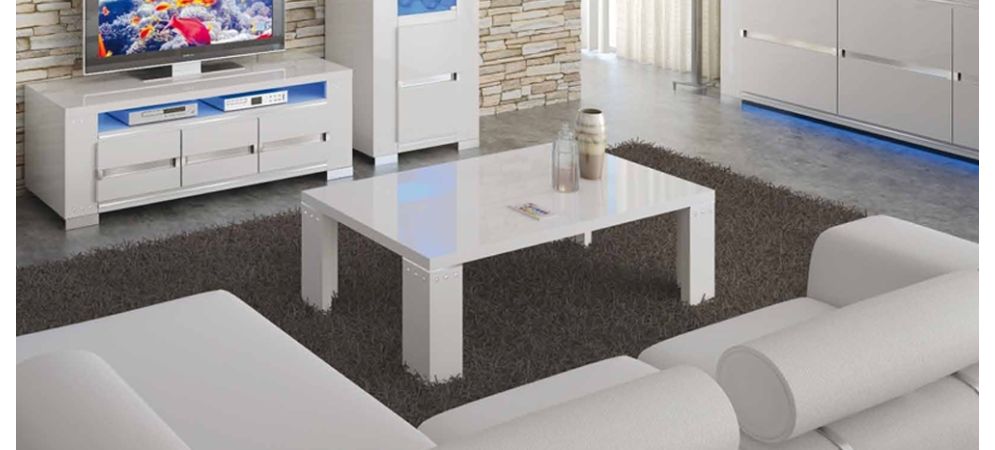 Glass and leather online coffee table