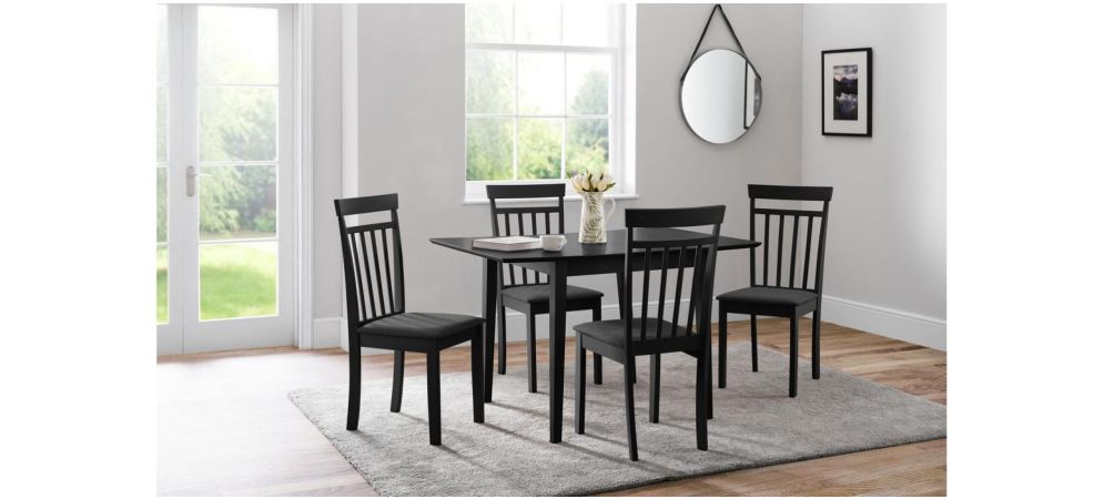 Black lacquer top dining room chairs