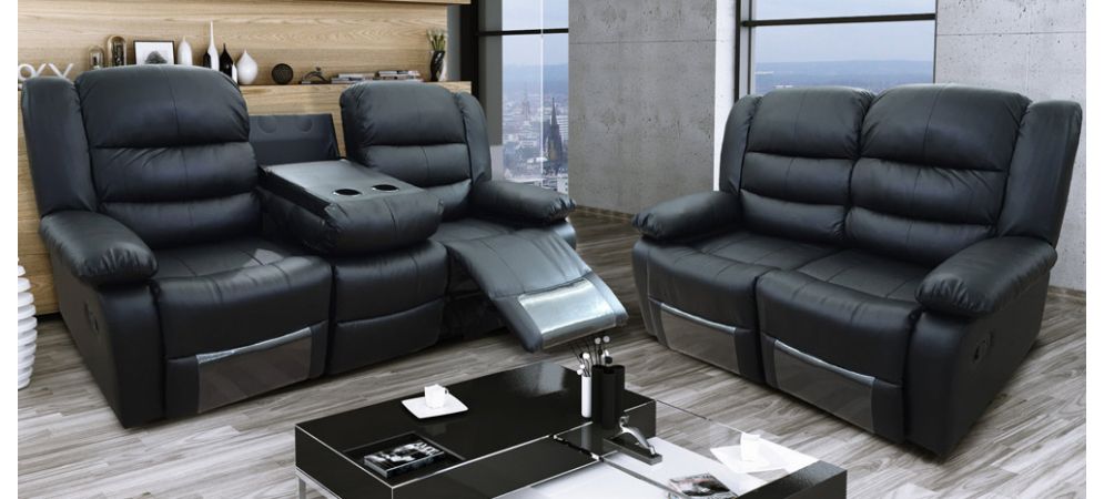 Romi Black Recliners Leather Sofa Set 3 2 Seater Bonded 21 Working Days Delivery World - How To Clean Leather Recliner Sofa Romi Black Recliners Leather Sofa Set 3 2 Seater Bonded 21 Working Days Delivery World - How To Clean Leather Recliner Sofa