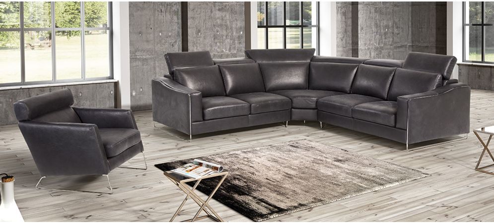 Ethan Black Suede 2c2 Corner Sofa And