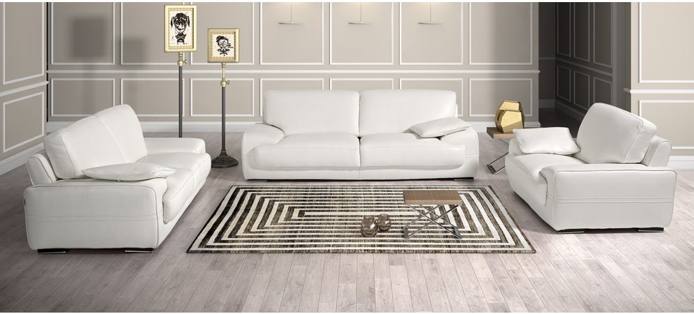 White leather sale sofa and loveseat