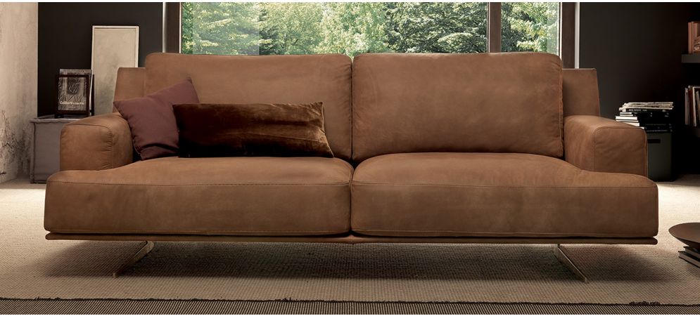 Foster Brown Suede 3 2 Sofa Set With