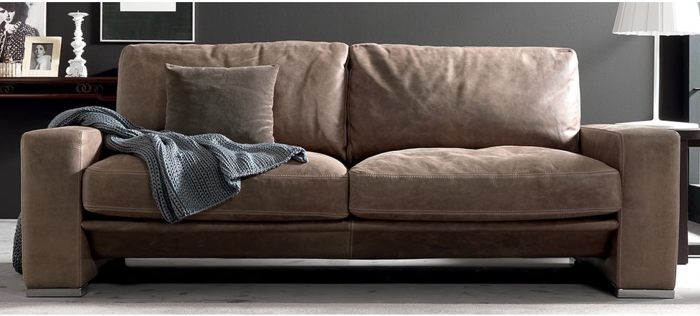 Leather sofa deals with chrome legs