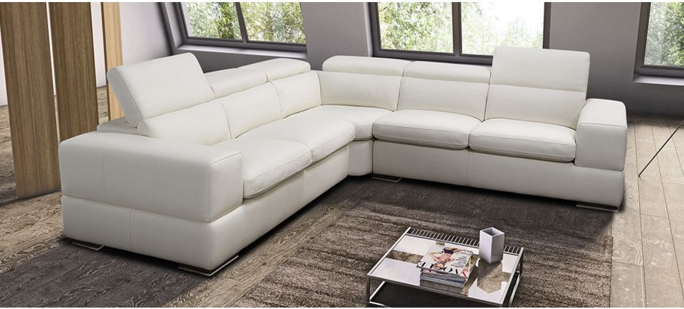 Sensation White 2c2 Leather Corner Sofa, White Leather Couches South Africa