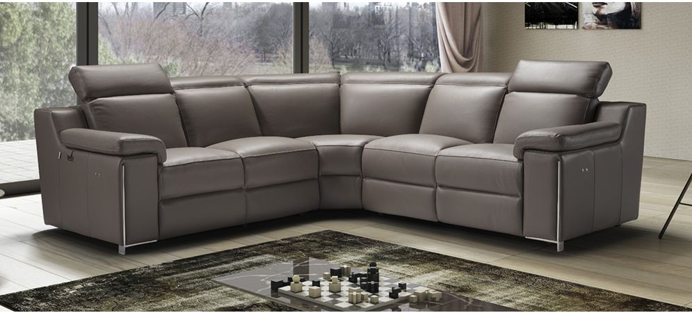 Leather sectional electric recliner deals