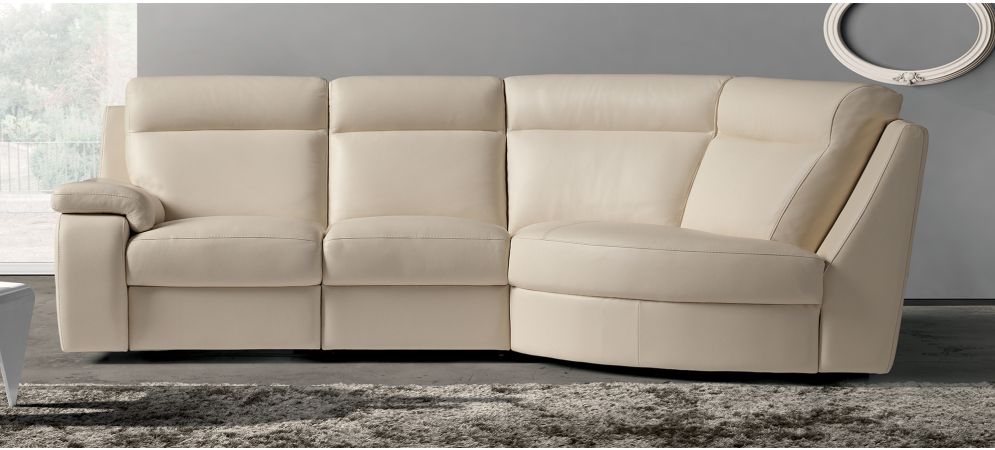 Semi aniline leather sectional hotsell