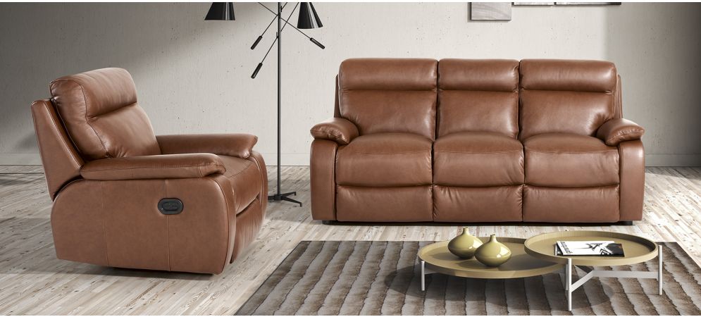 Aniline leather shop recliner